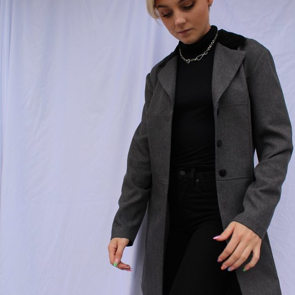 Lightweight black & grey blazer - Picture 4 of 5
